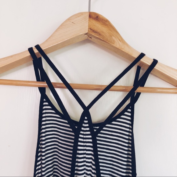 Black and White Striped Tank Top - Picture 3 of 5